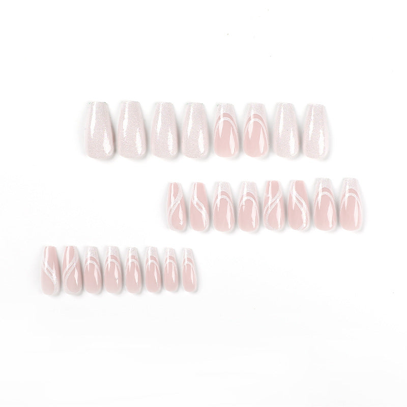Wholesale Plastic French Glitter White Edge Nail Art Chips
